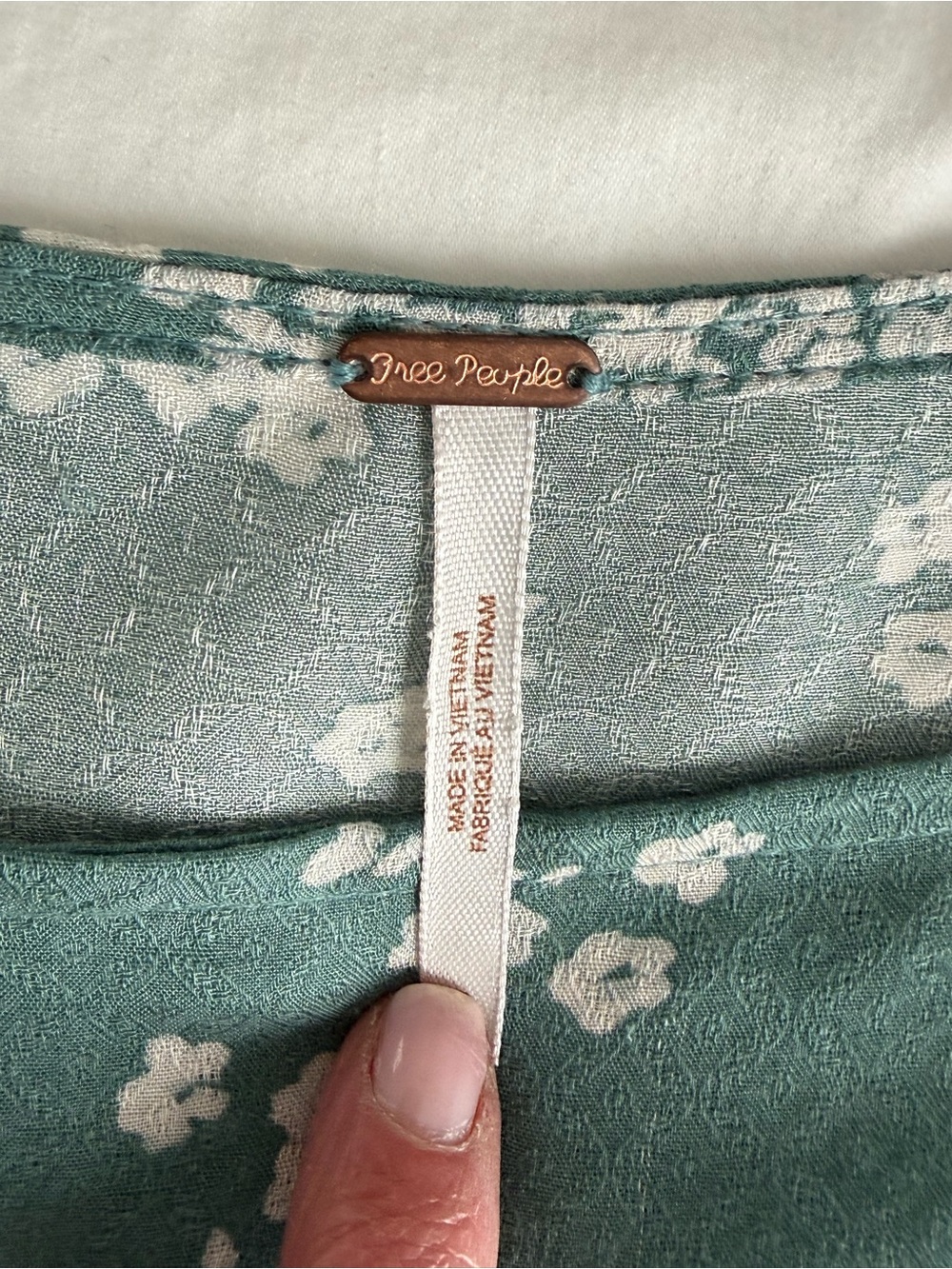 Free People Sage Green Floral Maxi Skirt - Picture 4 of 6